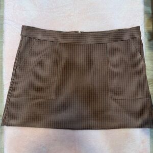 a new day Brown Checkered Mini Skirt